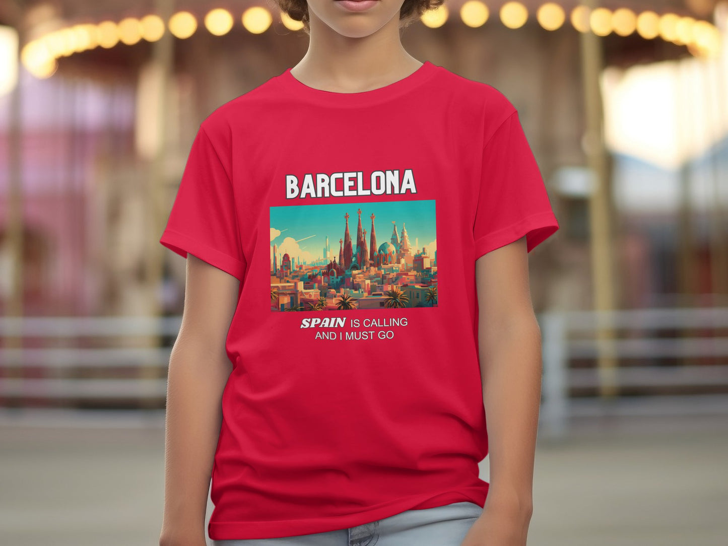 Barcelona Spain is Calling Travel Day T-Shirt for Men, Women, Kids & Babies. Family Matching Set, Family Traveling Day T-shirt, Spain Trip