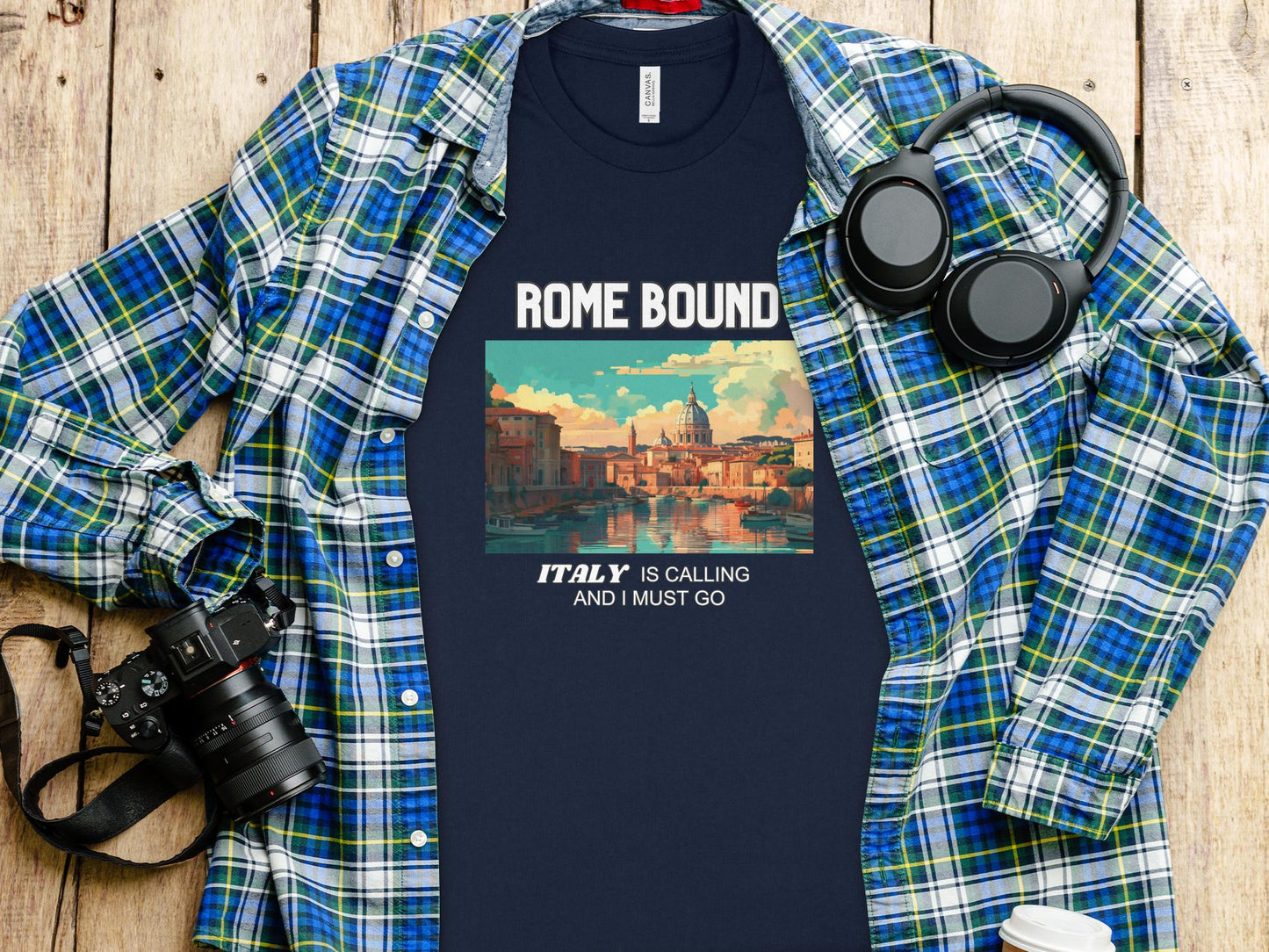 Rome Bound Italy is Calling Travel Day T-Shirt for Men, Women, Kids & Babies. Family Matching Set, Family Traveling Day T-shirt, Italy Trip