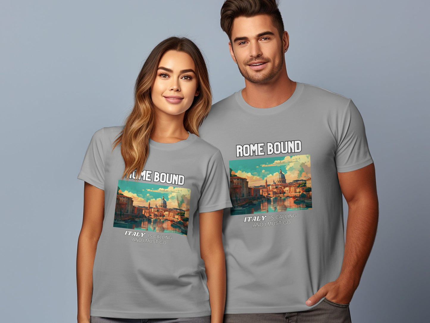 Rome Bound Italy is Calling Travel Day T-Shirt for Men, Women, Kids & Babies. Family Matching Set, Family Traveling Day T-shirt, Italy Trip