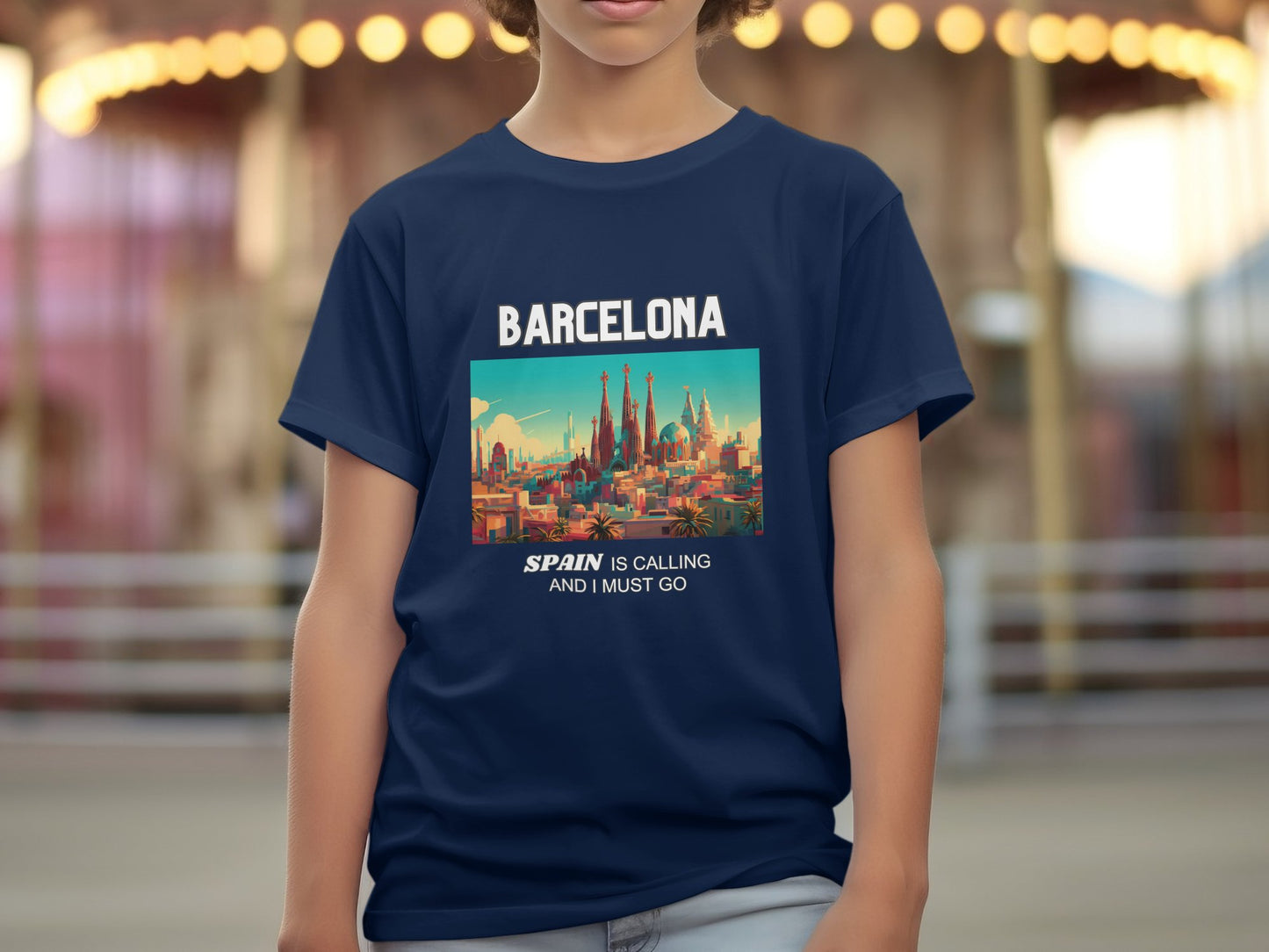Barcelona Spain is Calling Travel Day T-Shirt for Men, Women, Kids & Babies. Family Matching Set, Family Traveling Day T-shirt, Spain Trip