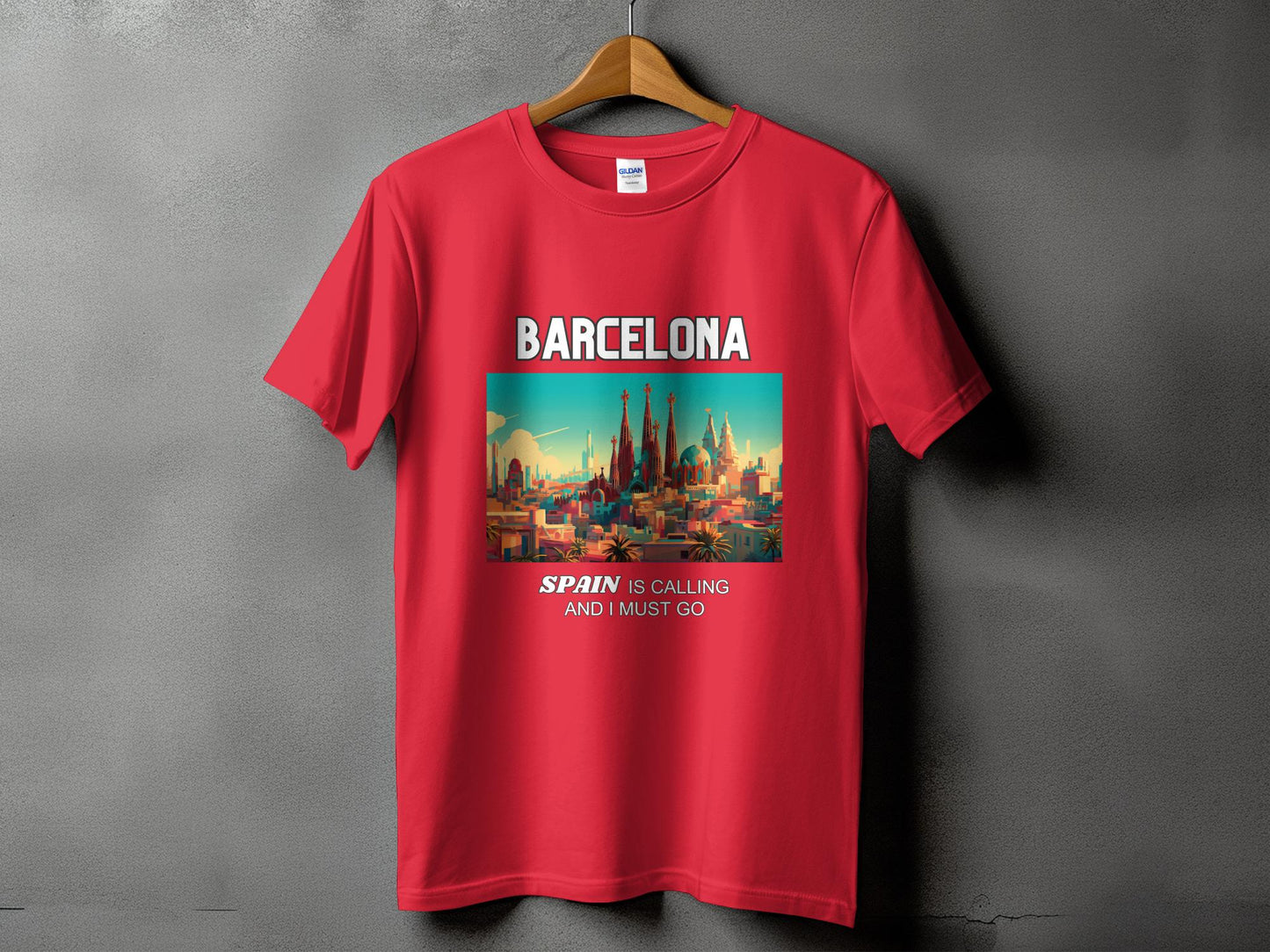 Barcelona Spain is Calling Travel Day T-Shirt for Men, Women, Kids & Babies. Family Matching Set, Family Traveling Day T-shirt, Spain Trip