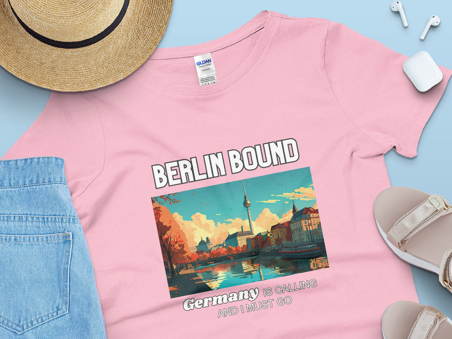 Berlin Bound Germany is Calling Travel Day T-Shirt for Men, Women, Kids & Babies. Family Matching Set, Family Traveling Day T-shirt