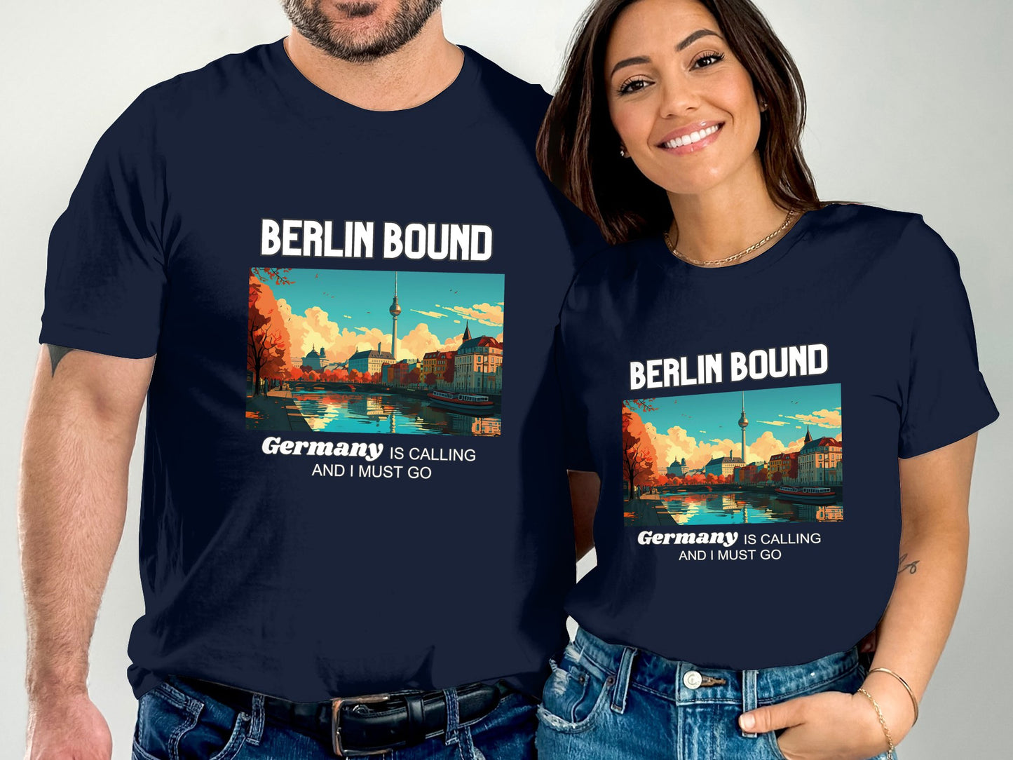 Berlin Bound Germany is Calling Travel Day T-Shirt for Men, Women, Kids & Babies. Family Matching Set, Family Traveling Day T-shirt