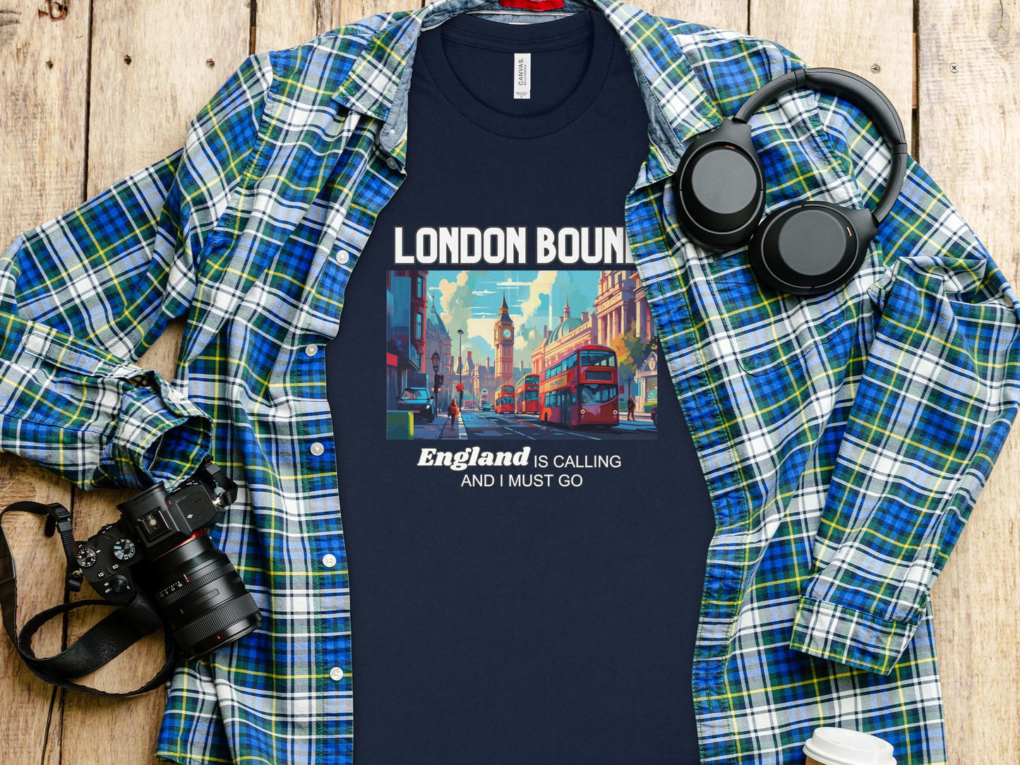 London Bound England is Calling Travel Day T-Shirt for Men, Women, Kids & Babies. Family Matching Set, Family Traveling Day T-shirt, UK Trip