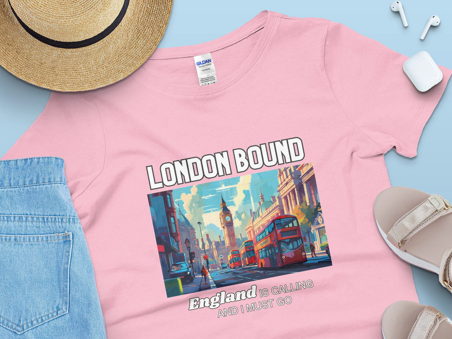London Bound England is Calling Travel Day T-Shirt for Men, Women, Kids & Babies. Family Matching Set, Family Traveling Day T-shirt, UK Trip