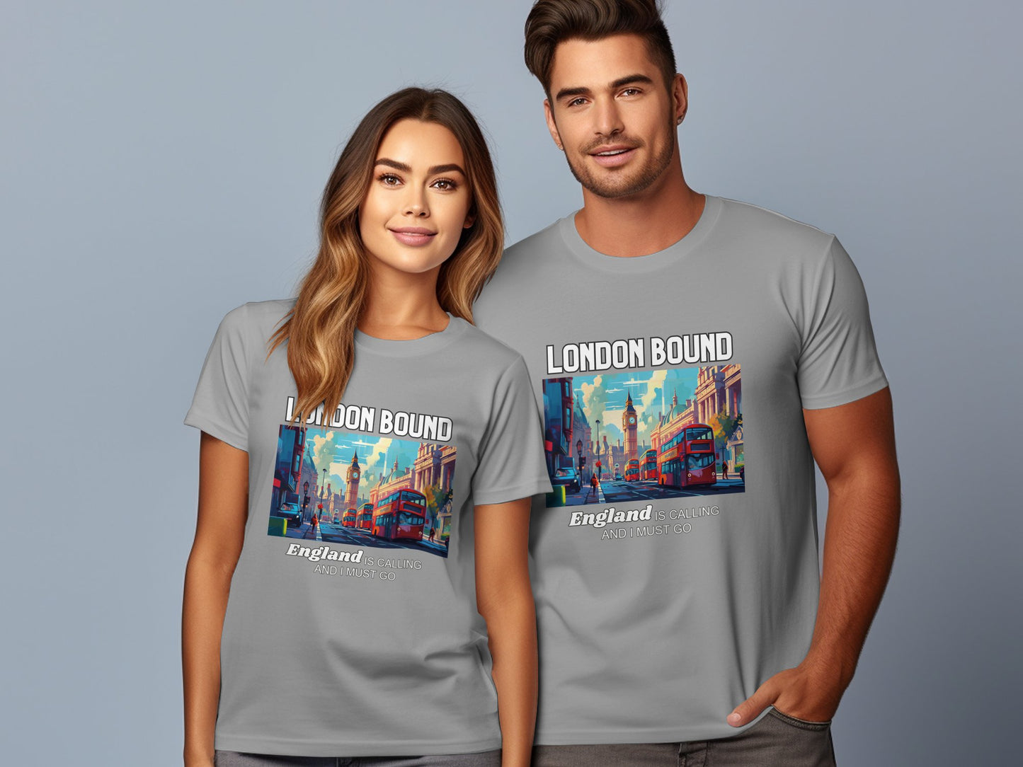 London Bound England is Calling Travel Day T-Shirt for Men, Women, Kids & Babies. Family Matching Set, Family Traveling Day T-shirt, UK Trip