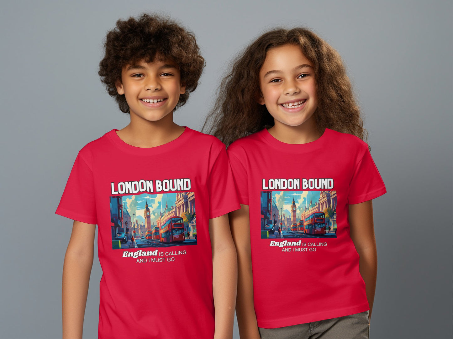 London Bound England is Calling Travel Day T-Shirt for Men, Women, Kids & Babies. Family Matching Set, Family Traveling Day T-shirt, UK Trip