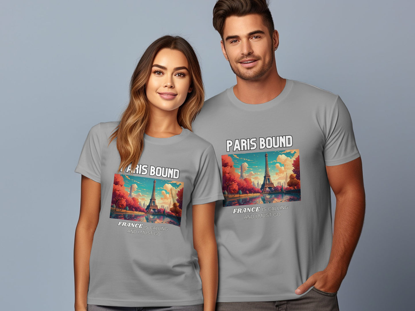 Paris Bound France is Calling Travel Day T-Shirt for Men, Women, Kids & Babies. Family Matching Set, Family Traveling Day T-shirt Paris Trip