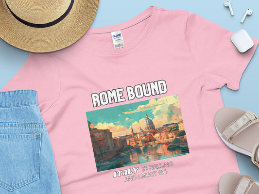 Rome Bound Italy is Calling Travel Day T-Shirt for Men, Women, Kids & Babies. Family Matching Set, Family Traveling Day T-shirt, Italy Trip